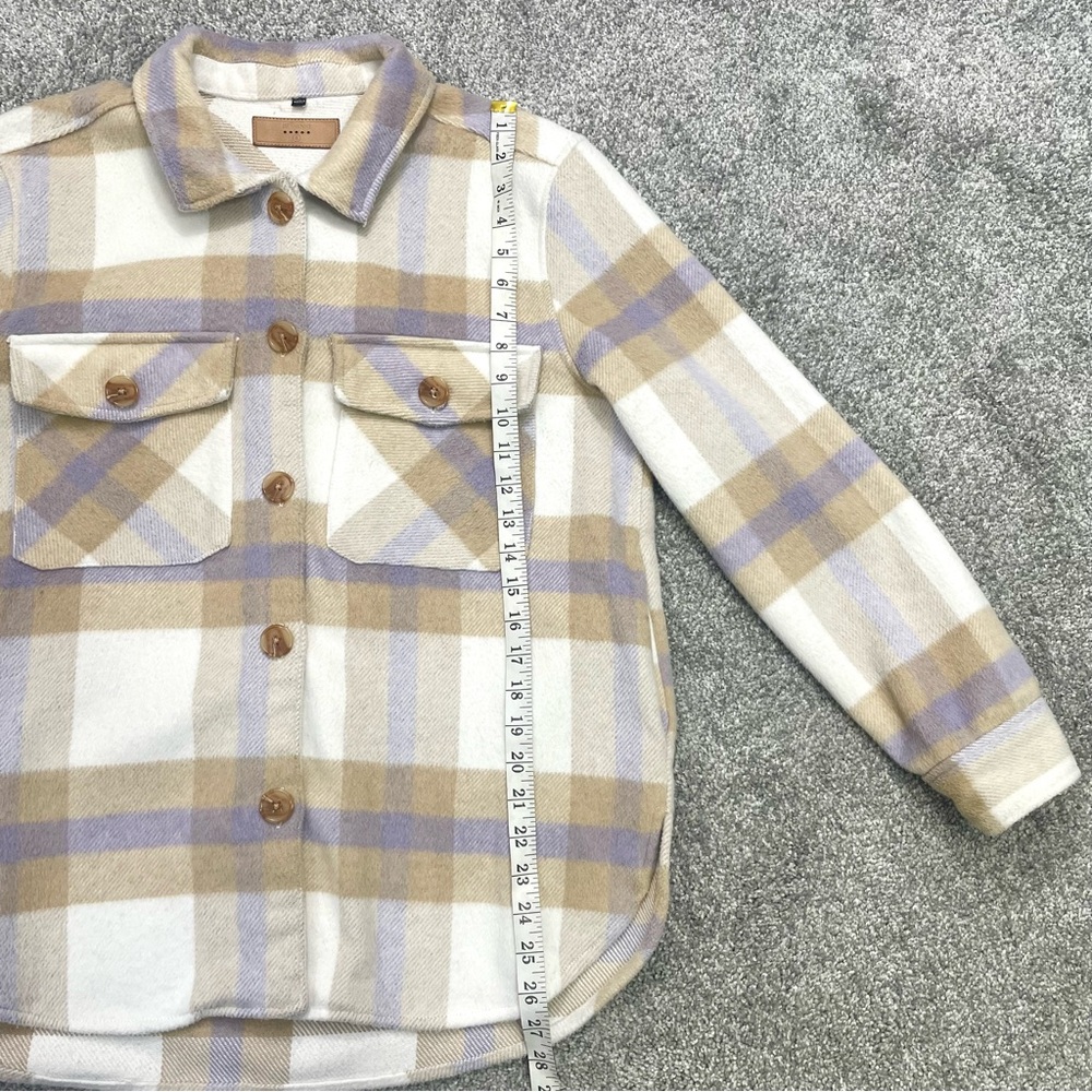 Blank NYC Mountain Top White Multi Plaid Shacket - Picture 13 of 16